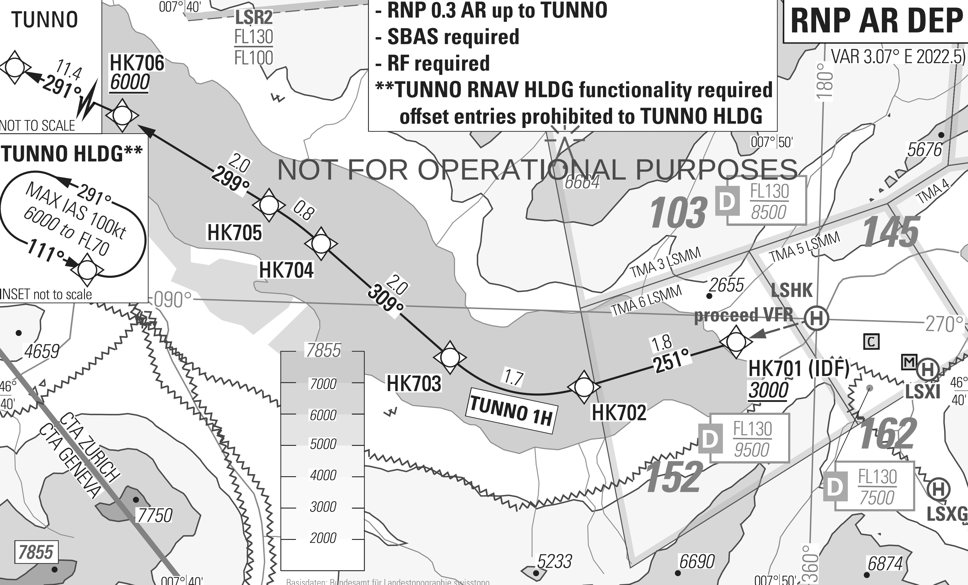 Pilot Departure Chart (RNP AR 0.3)